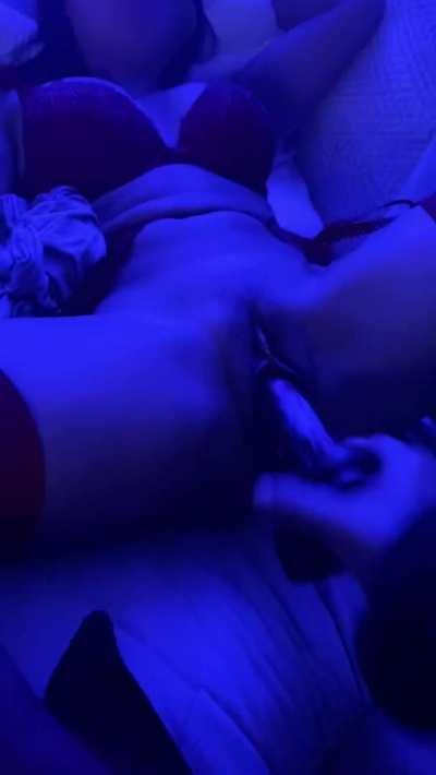 Loosening my Hotwife up for some bwc. Link with sound in comments.