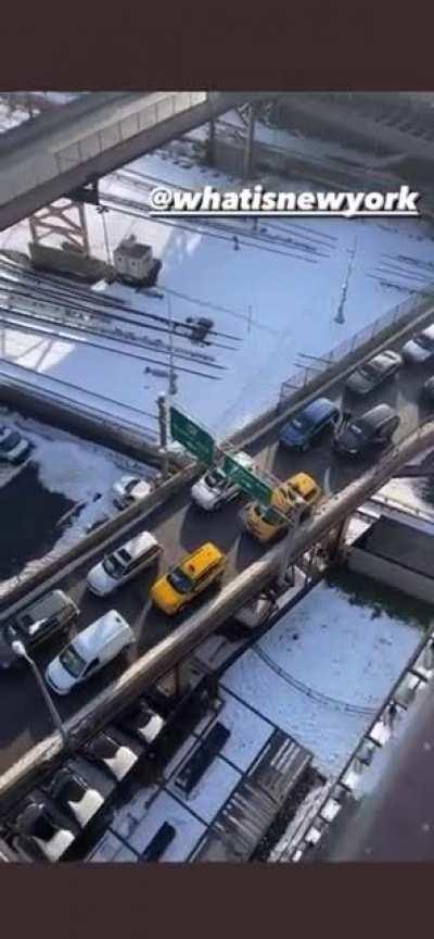 Something isn’t quite right with this traffic jam