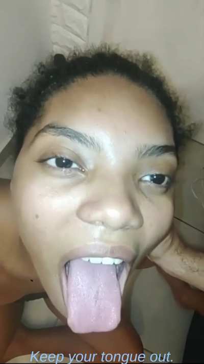 She proved herself to be a good girl by drinking her own piss and his