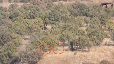 PKK drone strike on Turkish Forces using a 30mm VOG-17