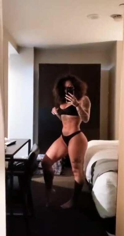 Posing In Her Hotel Room