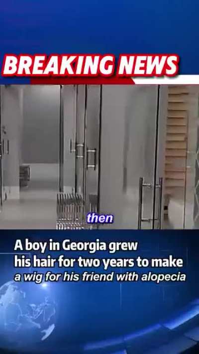 This boy from Georgia grew his hair for 2 years to make a wig for his friend with Alopecia. 