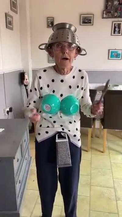 Grandma has a great sense of humor! Her handle is @onlynans