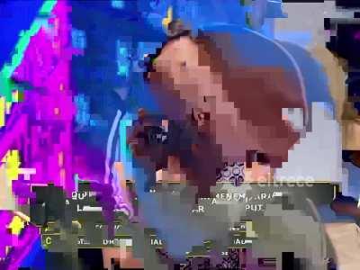 Grandson celebrating his grandmother's victory in the game.