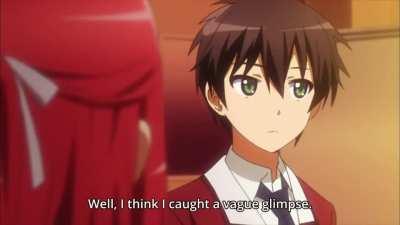 Man uses sharigan [Inou-Battle wa Nichijou-kei no Naka de]