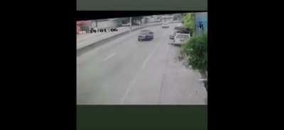 Van strikes a man repairing vehicle next to the road causing his death and the van fled the scene of the crime