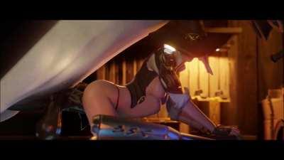 Ashe getting a nice deep pounding from her horse (thebartender)