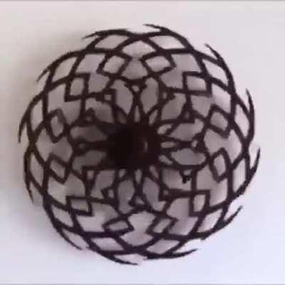 This kinetic sculpture in action