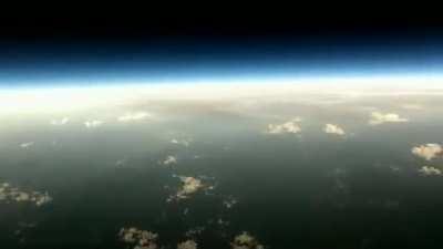 This is what you get when someone besides NASA or FakeX send something up in the sky. You don't live on a spinning cartoon pear in a vacuum 📢