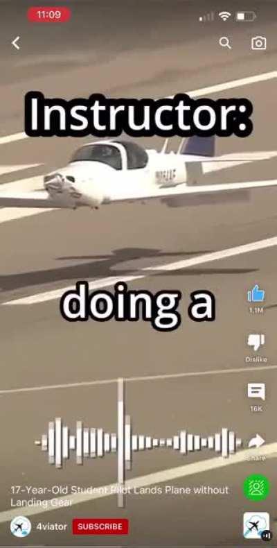 17 year old lands plane with no landing gear