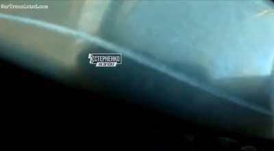 Russian servicemen coming under friendly fire while fleeing Kherson on a boat (English subtitles) - 2022