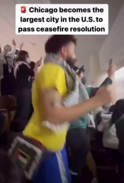 Chicago becomes the largest US city (so far) to pass a ceasefire resolution!! 💪👏 
