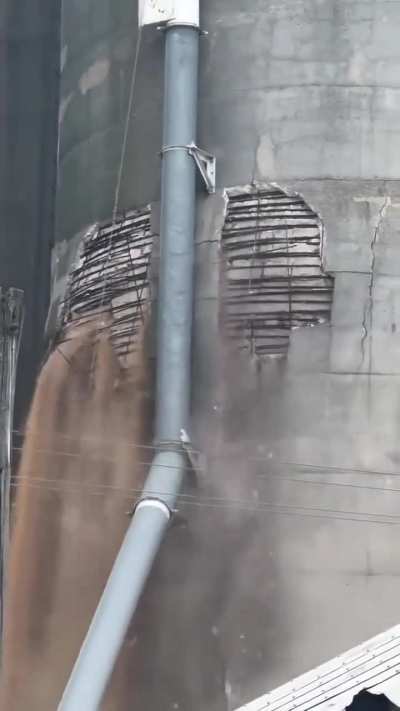 Filming a silo collapse