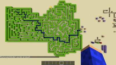 To the guy who made the maze generator, I made a maze solver in Minecraft