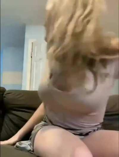 Embarrassed that he’s caught being fucked by a trans girl