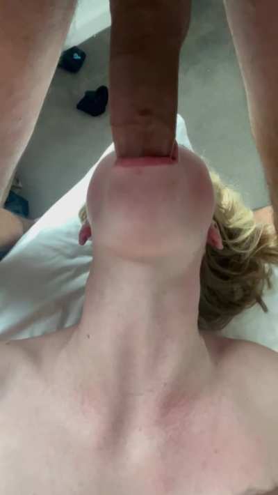Omfg this cock down her throat got me so wet 