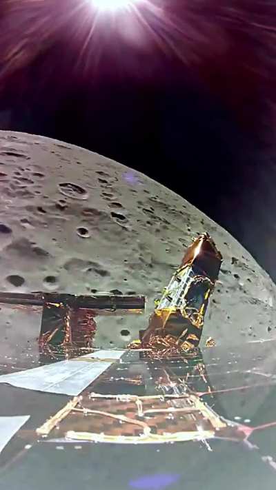 Today's Earth Set And Rise Behind The Moon (Credit: Firefly Aerospace)