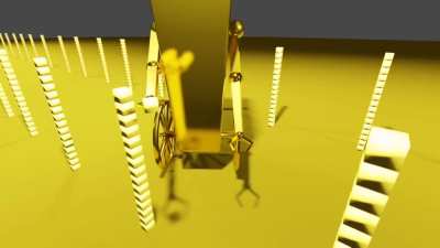 Ein goldener Roboter