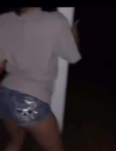 Aya wet from twerking(No panties)