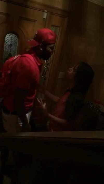 Joe gets knocked out for saying the hard r.