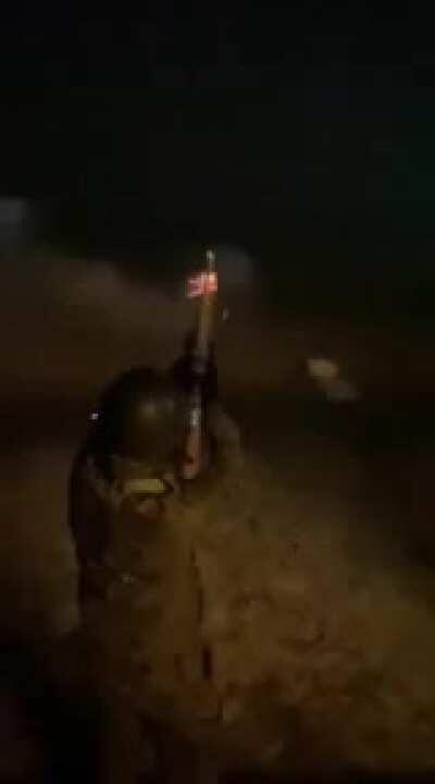 Shooting my homemade firework launcher