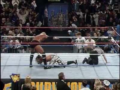 Sid pins Shawn Michaels at Survivor Series 96 and wins the WWF title, MSG goes crazy