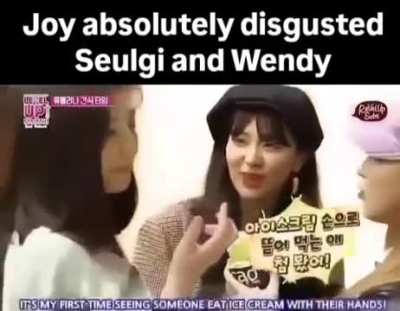 Joy having ice cream