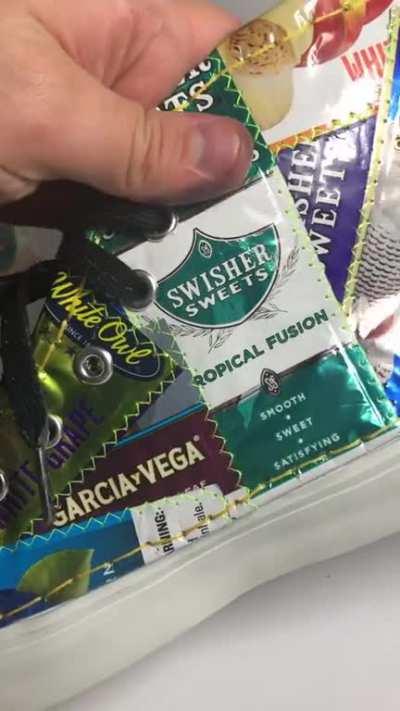 Just wanted to share some art of my latest hand sewn custom. Blunt wraps individually sewn onto shoes, with suede and leather accents.