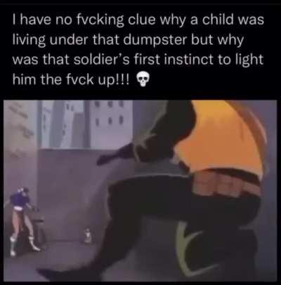 Ong why tf was she behind a dumpster??? 😂😭😭😭😭😭