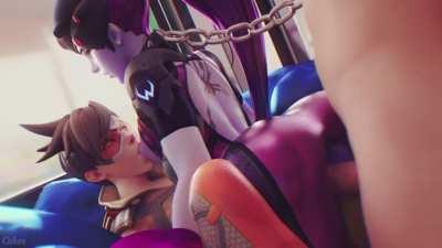 Tracer & Widowmaker chained (Cakes/Volkor)