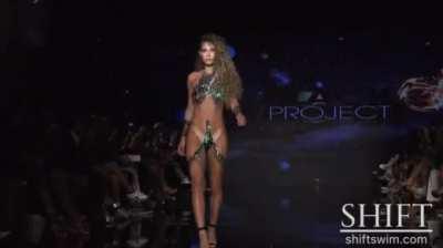 Sexy model in black tape