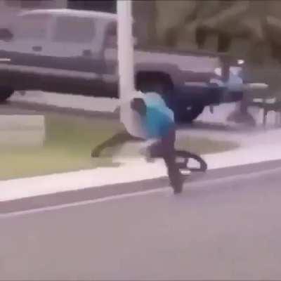 Acting stupid on a bike