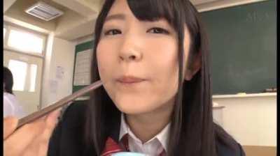 Cum hungry student eats some lunch [MVSD-327]