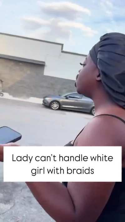 White girl gets confronted for having braids