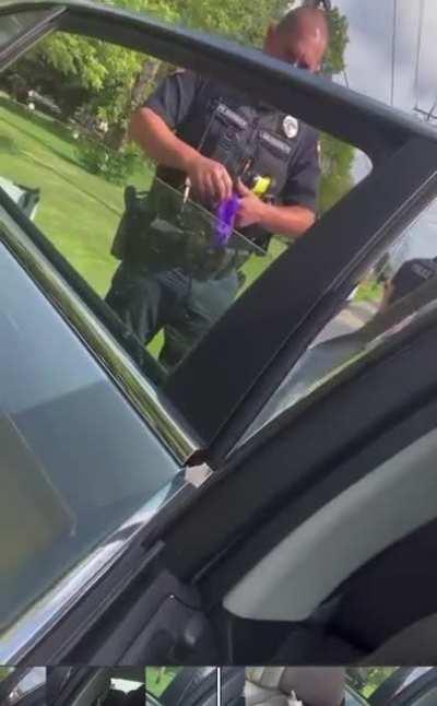 Cop tries to plant drugs.
