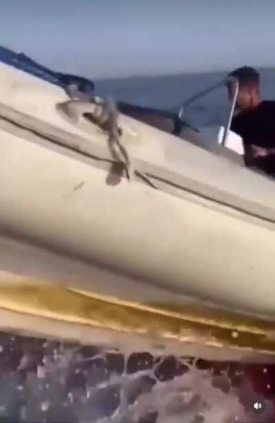 To parallel park next to a boat