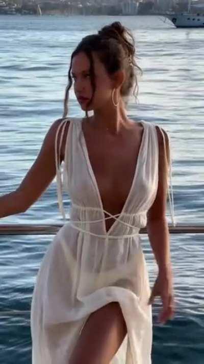 Translucent clothing enthusiast Isabelle Mathers