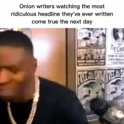 Americans watching every single dystopian fiction come true all at the same time.