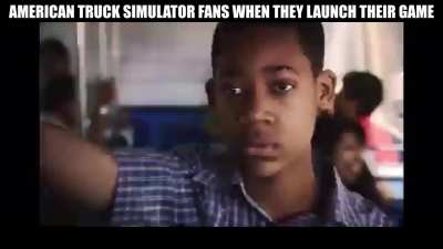 When you load up American Truck Simulator and the main menu music is playing