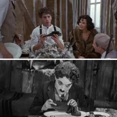 Robert Downey Jr. in Chaplin (1992) compared with the original