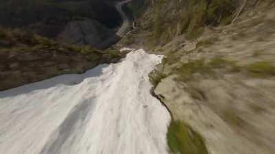 Flying down one of Colorado's biggest avalanche paths at 80+ MPH
