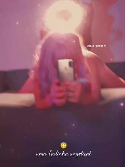Depois da conversa no meu grupo, olha a anjinha que eu fiquei 😇😈