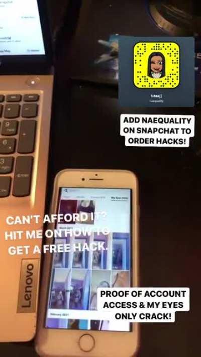 Anyone need a REAL hacker? With Proof & 28K members strong, hit @naequality on Snapchat. Telegram & Proof In Comments