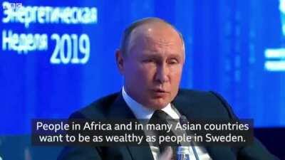 Putin predicted Greta's conspiracy in 2019 .Source:BBC news