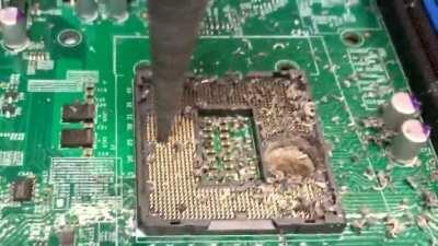 How to unbend LGA pins.