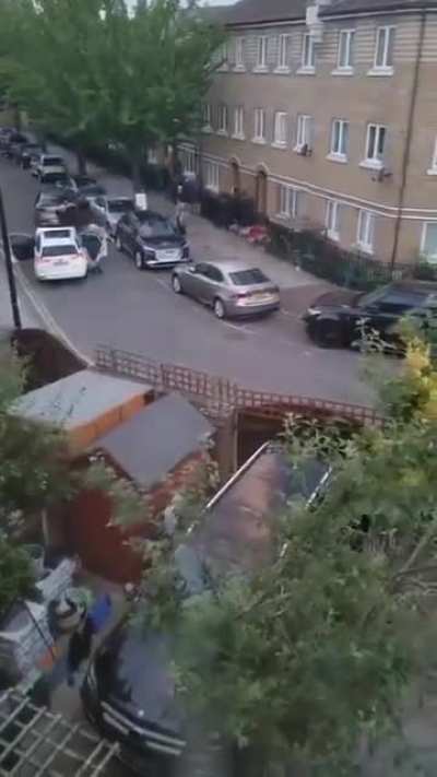 Man gets run down with a car twice. Happened in Limehouse in London.