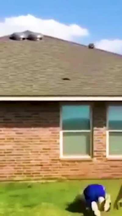 Backflip catch from the roof