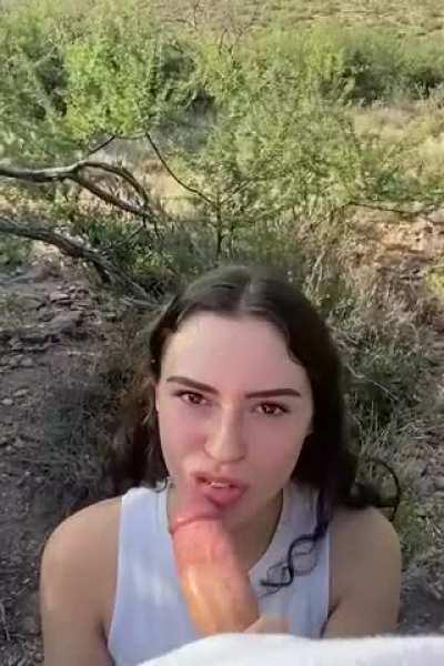 [kik dreamer4881] asked my bud if he wanted to go hiking with me. I didn’t expect us to stop for a break so soon, but I couldn’t turn him down when he asked so nicely.