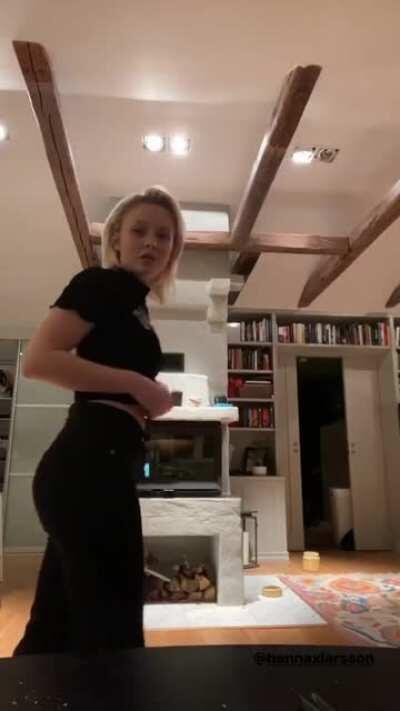 Checking herself out