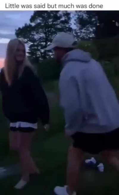 He popped A question..